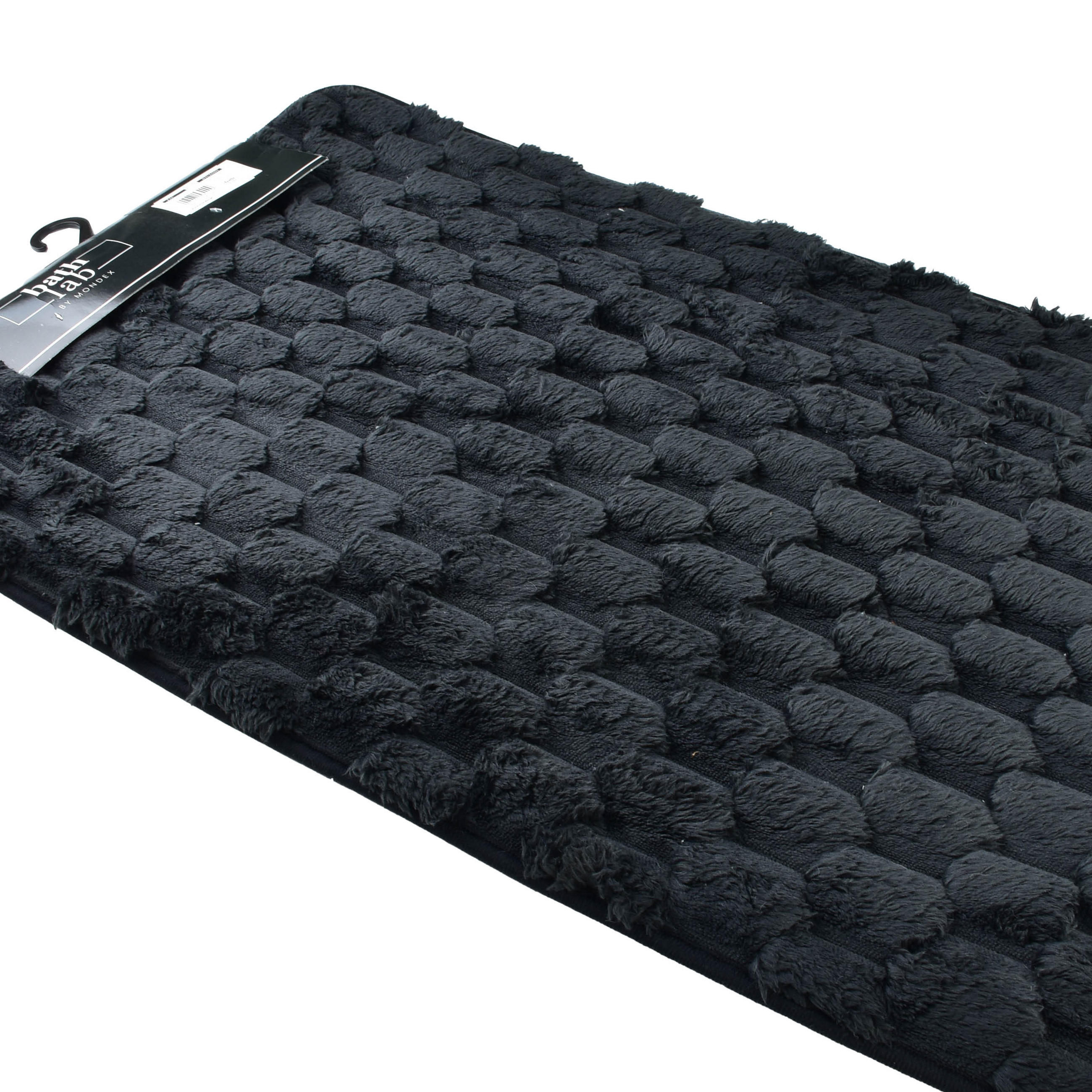 BADTEPPICH Zac Schwarz 80/50/2 cm Textilien - Schwarz, Textil (50/80cm) - Mondex
