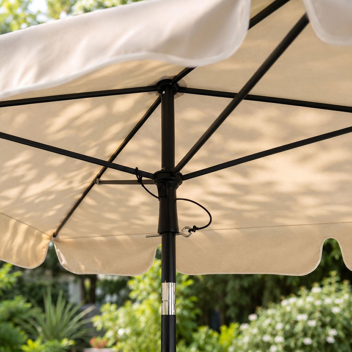 SONNENSCHRIM Beige 235/200 cm - Beige/Schwarz, Metall (200/125cm) - Akord
