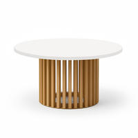 COUCHTISCH DOVER, 75 cm, minimalistisch und zeitlos, Eiche Weiß/Natural - Naturfarben/Weiß, Holz (40/75/40cm) - Dekori_Interiors