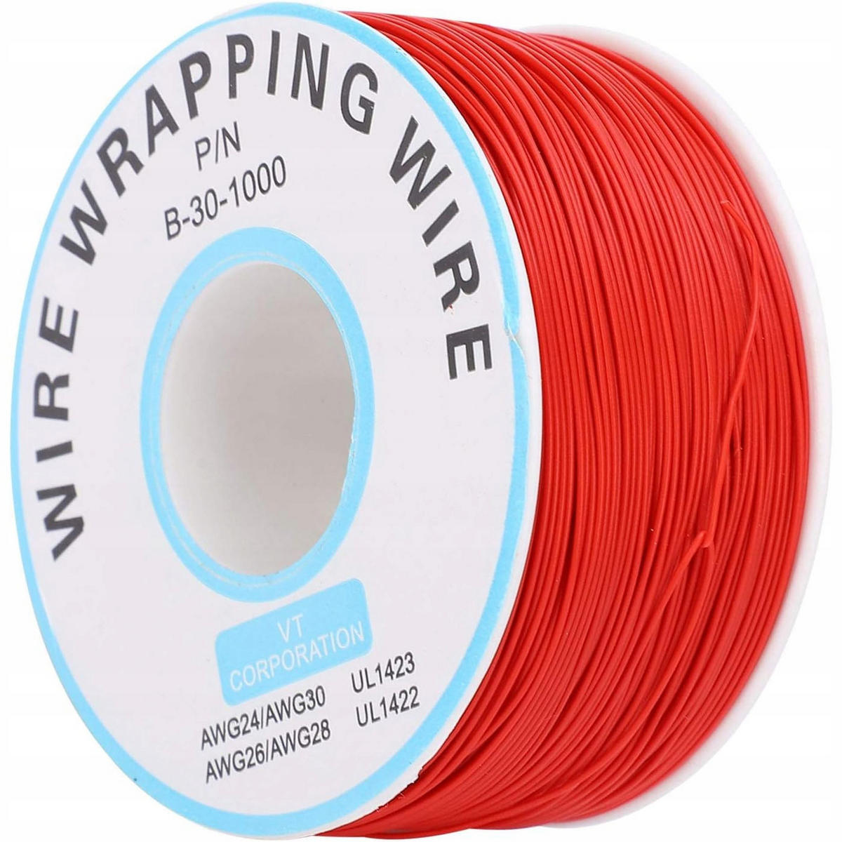 KABEL KYNAR, 200 m, AWG 30 Ø 0,25 mm, Außendurchmesser 0,6 mm, verzinntes Kupfer, PVC-Isolierung, 300 V, -60 bis 200 °C - Multicolor, Kunststoff/Metall (10/10/10cm)