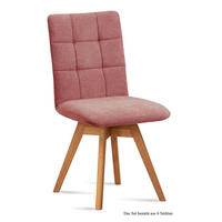 ESSZIMMERSTUHL drehbar (6er-Set) Doria 47x91x60 Eiche geölt/Rosewood - Eichefarben/Dunkelrosa, Kunststoff (60/91/47cm) - 58aufmkessel