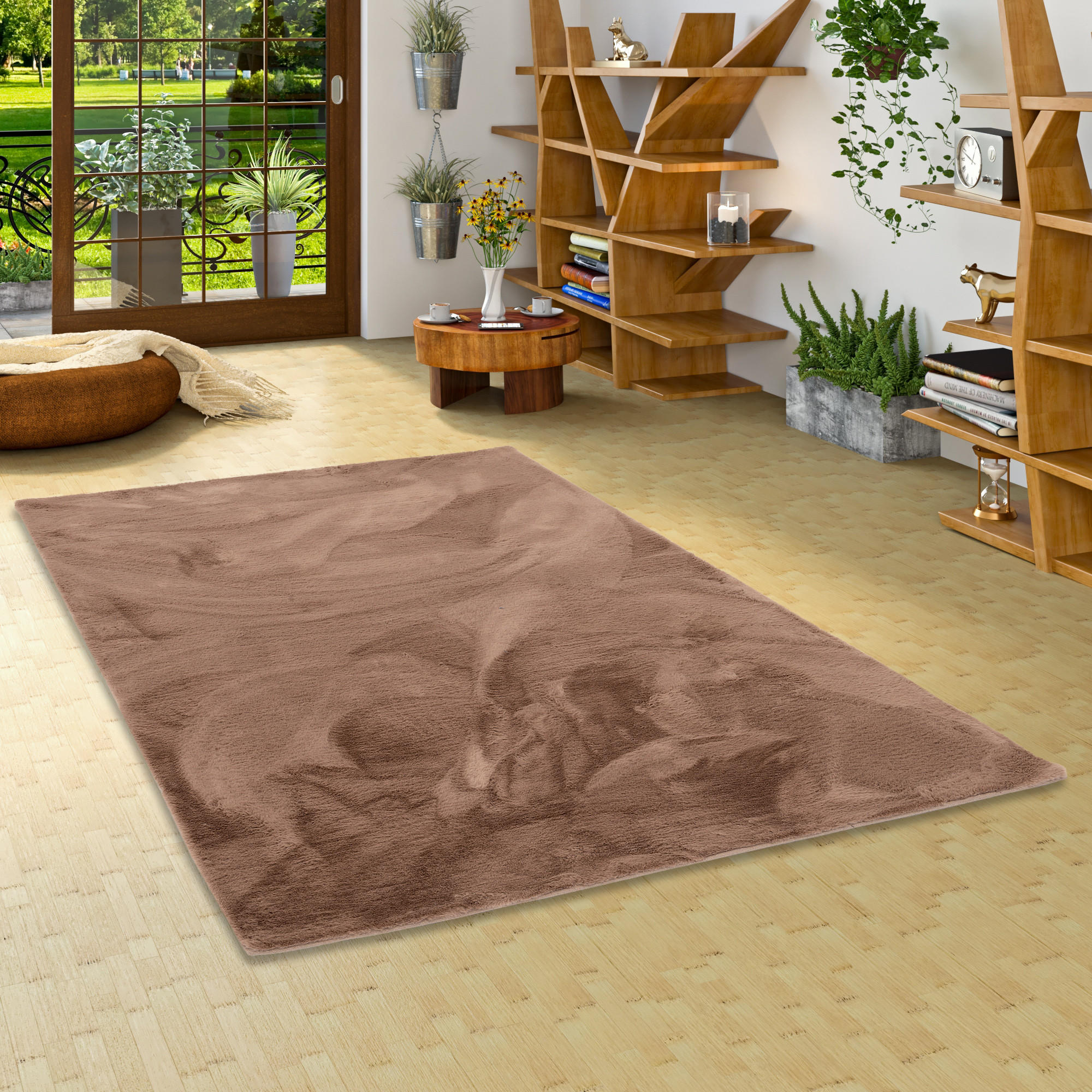 FELLTEPPICH LUXUS SUPER SOFT PLUSH - Braun, Textil (90/160cm) - Pergamon