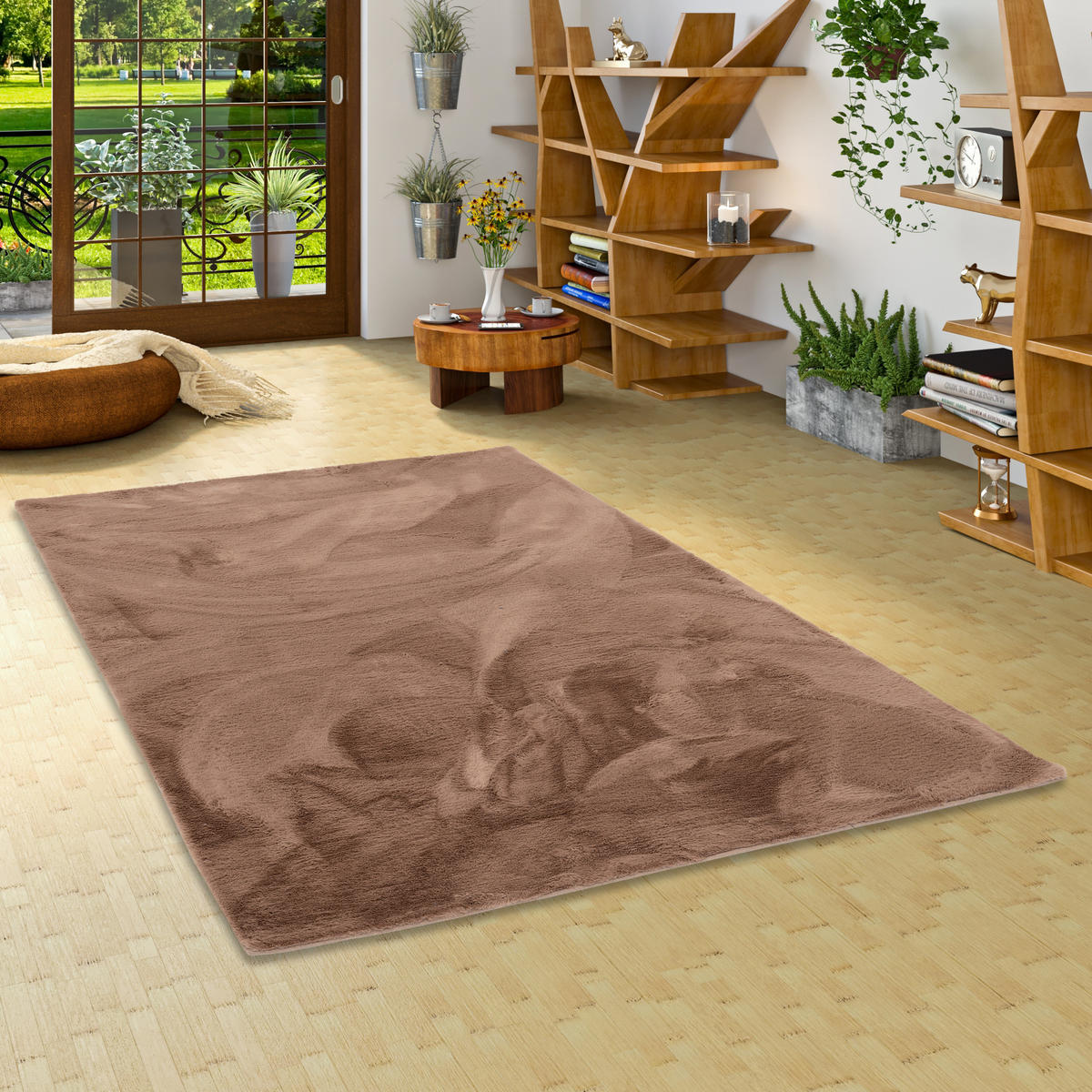 FELLTEPPICH LUXUS SUPER SOFT PLUSH - Braun, Textil (140/180cm) - Pergamon