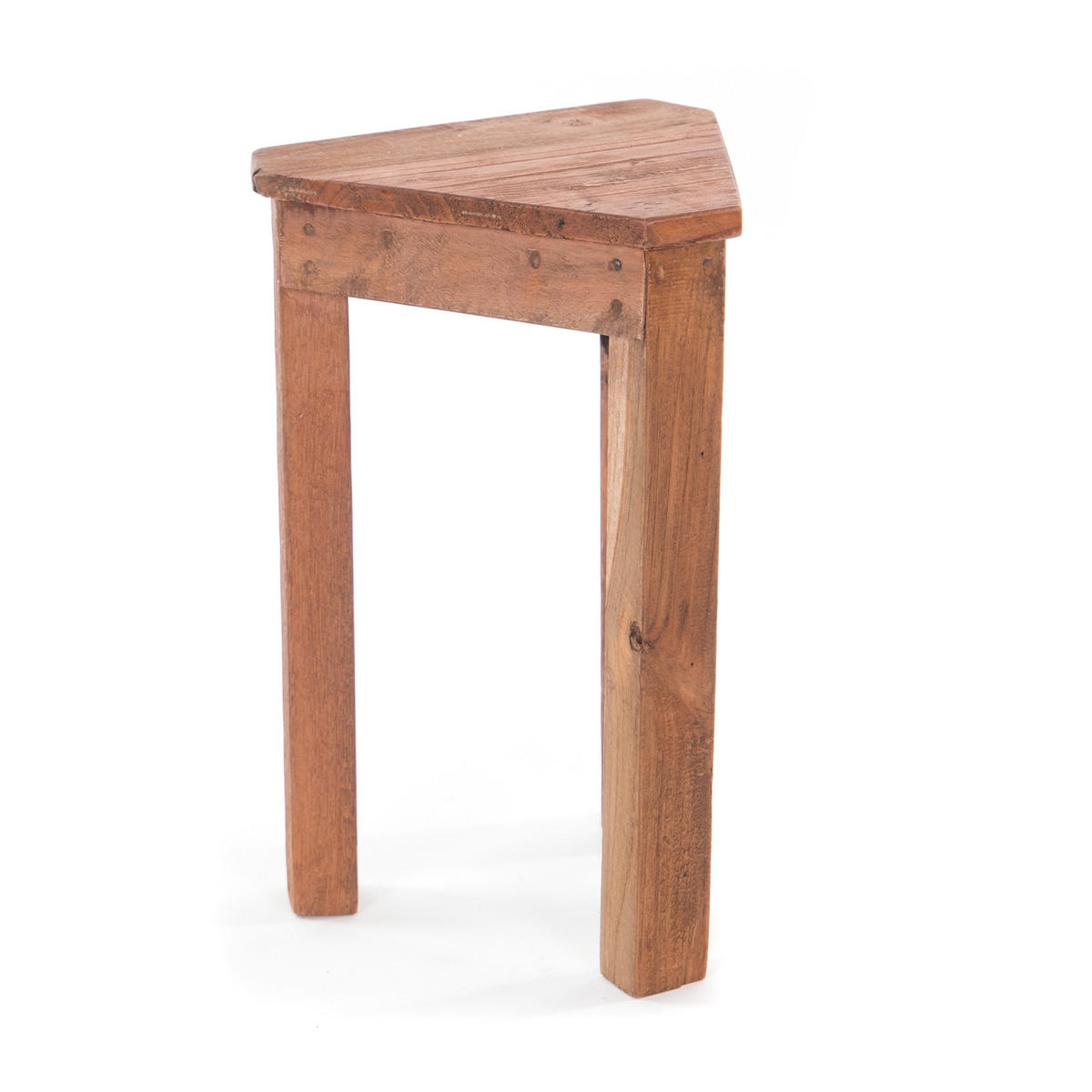 ECK-BEISTELLTISCH Milo Mahagoni Holz, dreieckig naturfarben - Naturfarben, Holz (26/30/45cm) - DESIGN DELIGHTS