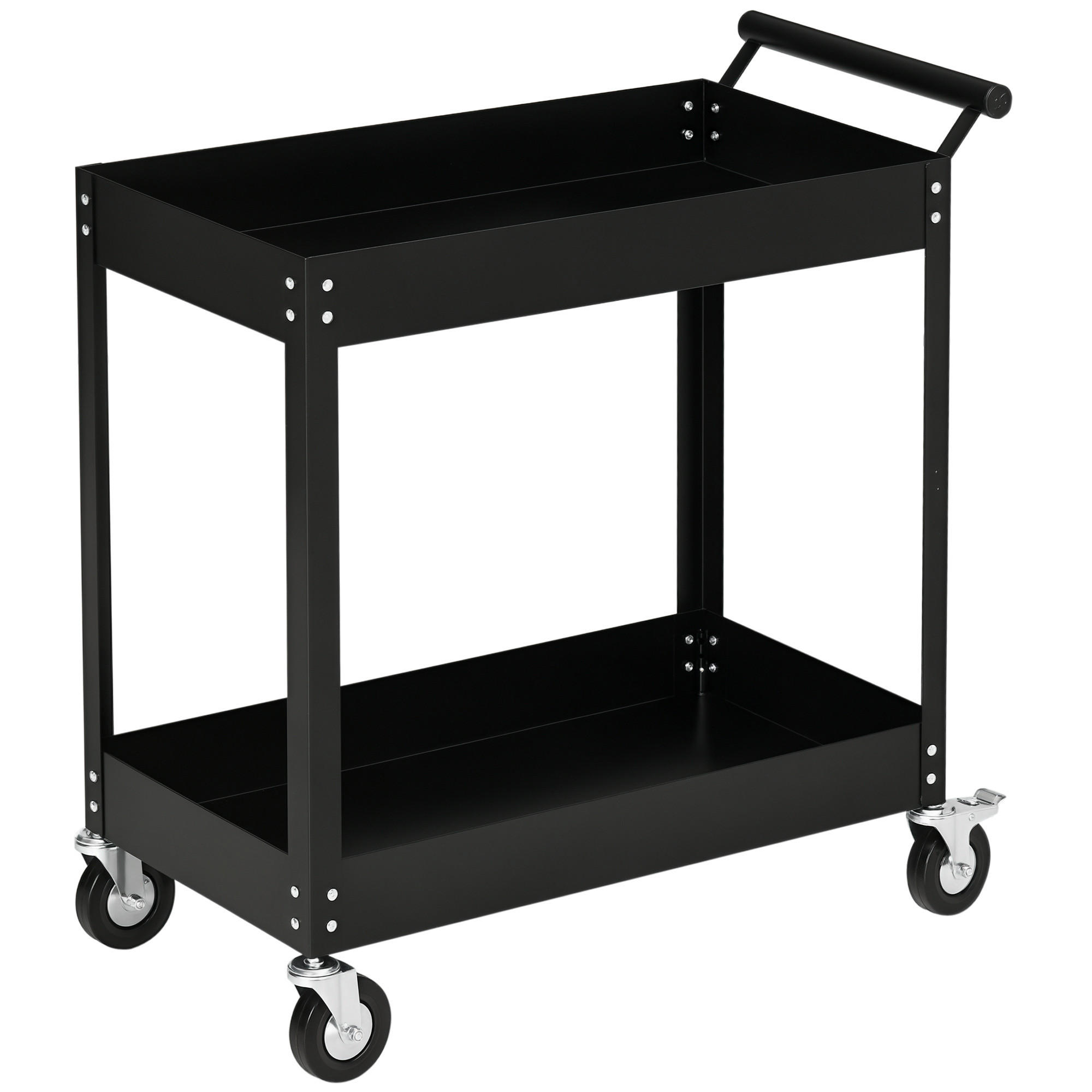 WERKSTATTWAGEN DE-18484 Schwarz - Schwarz, Metall (38/84/84.5cm) - ComfortXL