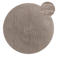 HOCHFLORTEPPICH 120/120 cm Tokio 471 - Taupe, Textil (120/120cm) - Paco Home