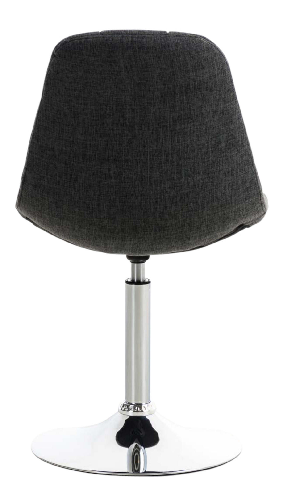 DREHSTUHL 2er Set Stoff dunkelgrau - Chromfarben/Dunkelgrau, Textil/Metall (48/84/52cm) - CLP