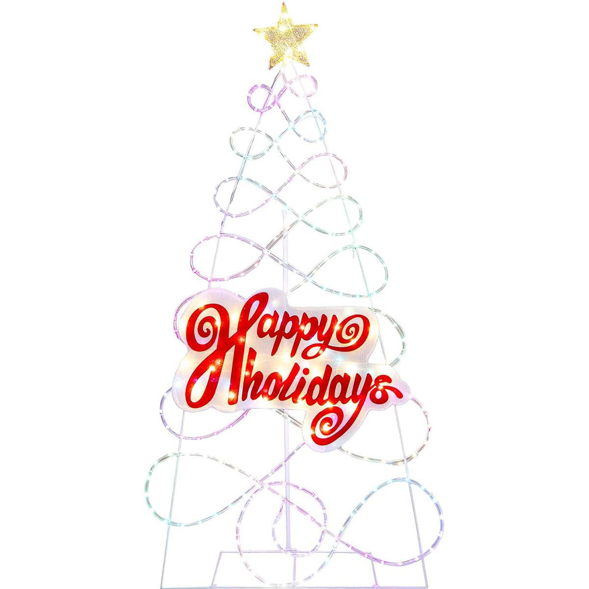 LICHTERBAUM faltbarer Multicolor - Multicolor, Metall (34/170/87cm) - COSTWAY