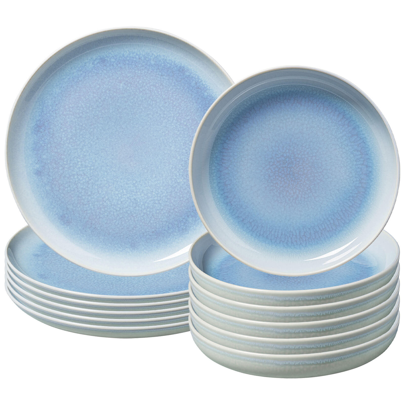 TAFELSERVICE Crafted Blueberry 12er Set - Türkis, Keramik (1/1/1cm) - like.Villeroy & Boch