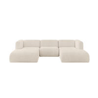 WOHNLANDSCHAFT MIRA-U1 317x179x70 Beige Cord - Sandfarben/Beige, Holzwerkstoff/Kunststoff (317/70/179cm) - ALTDECOR