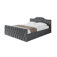 POLSTERBETT mit Bettkasten, Fußteil und Lattenrost, Boxbett mit Matratze H3/H4 - FALIO-Z-V1 180x200 Dunkelgrau - Anthrazit, Holzwerkstoff/Textil (180/200cm) - ALTDECOR