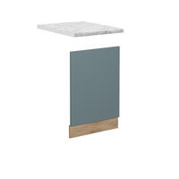 FRONTBLENDE R-Line Blau-Grau 45 cm, AP Marmor - Honigeiche/Eiche Wotan, Holzwerkstoff (45/57.2/1.6cm) - Vicco