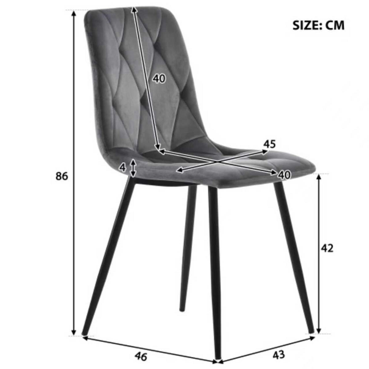 ESSTISCHSET 120-160x68 Cm Ausziehbar, 4 Dunkelgraue Samtstühle, Schwarz - Multicolor, Metall (69.49/14.02/107.32cm) - FLIEKS