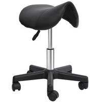 ROLLHOCKER Höhenverstellbar Schwarz 35.0/38.0/55.0 cm - Schwarz, Leder (38/55/35cm)