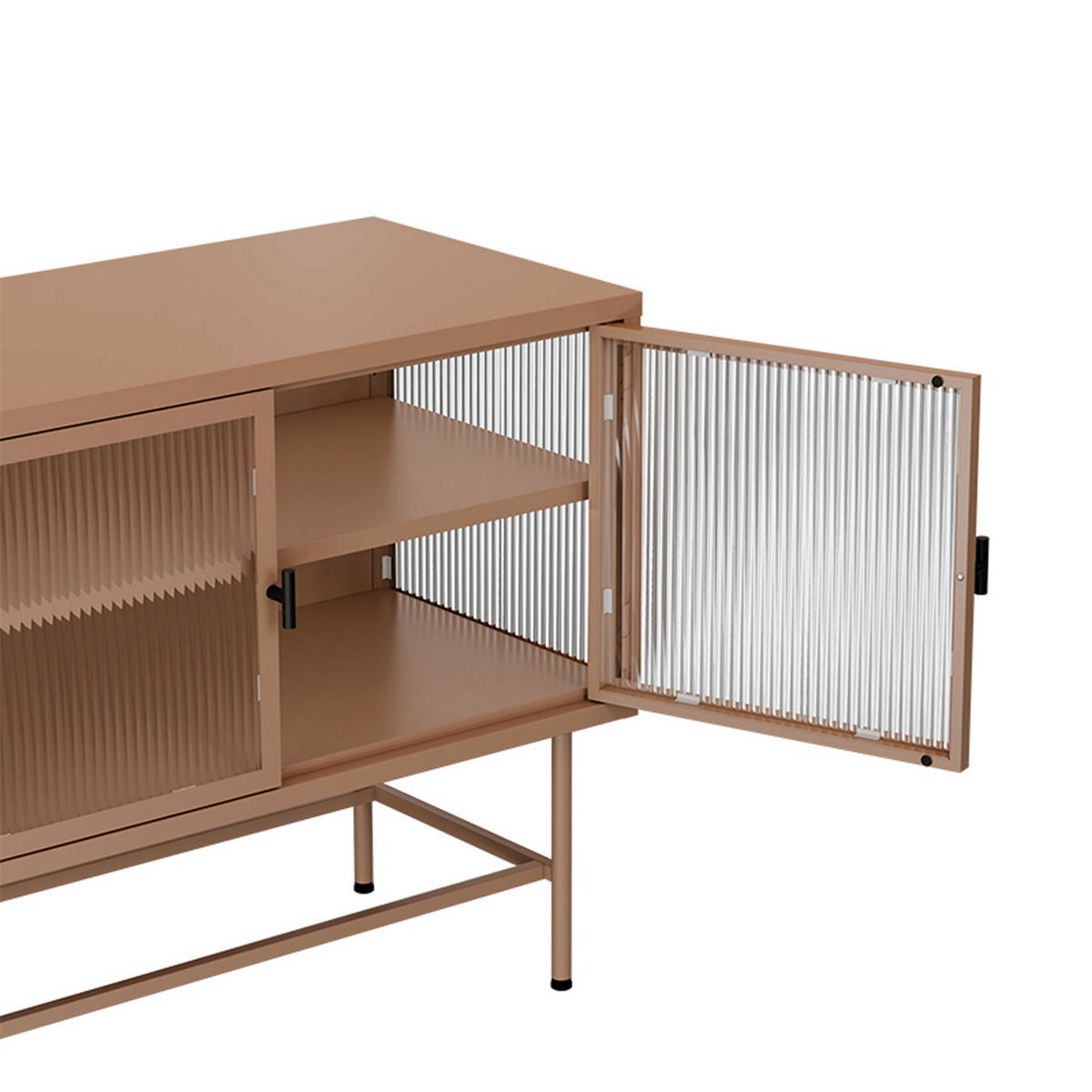 SIDEBOARD, Braun - Braun, Metall (40/66/120cm) - Oviala
