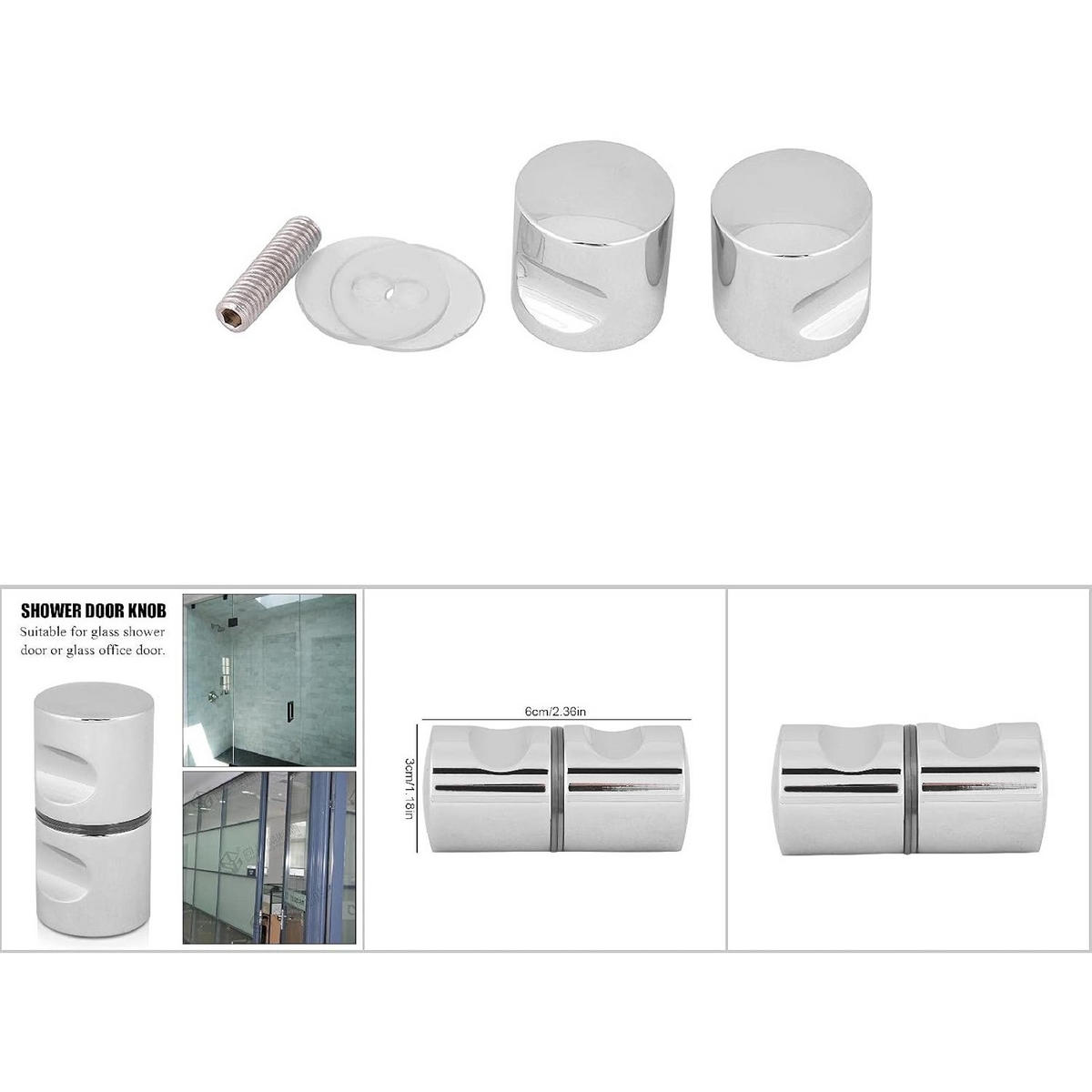 MÖBELGRIFF Chrom 1er-Set Aluminium - Silberfarben, Metall (3/3/6cm)