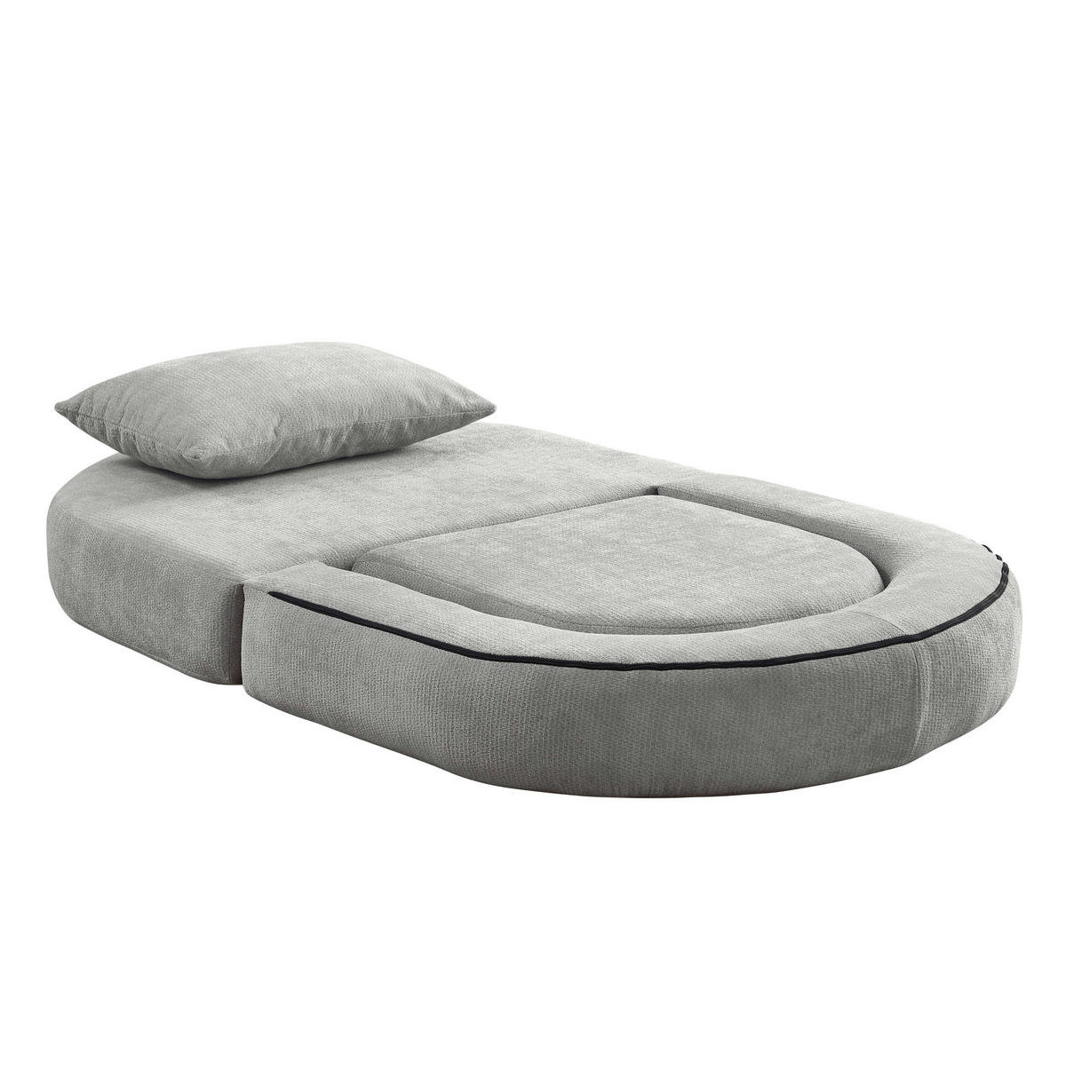 SOFA modular Chenille Light Grey - Hellgrau, Holzwerkstoff (90/41/101cm) - Meubliv