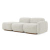 3-SITZER SOFA Links Strukturstoff Stoff Beige - Beige/Creme, Holz/Textil (258/73/95cm) - Makamii