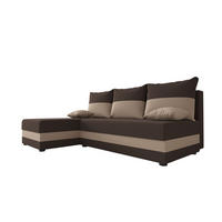 ECKSOFA HEWLET L Rainbow 41+05 Links mit Schlaffunktion - Braun, Textil (200/140cm) - Bedante