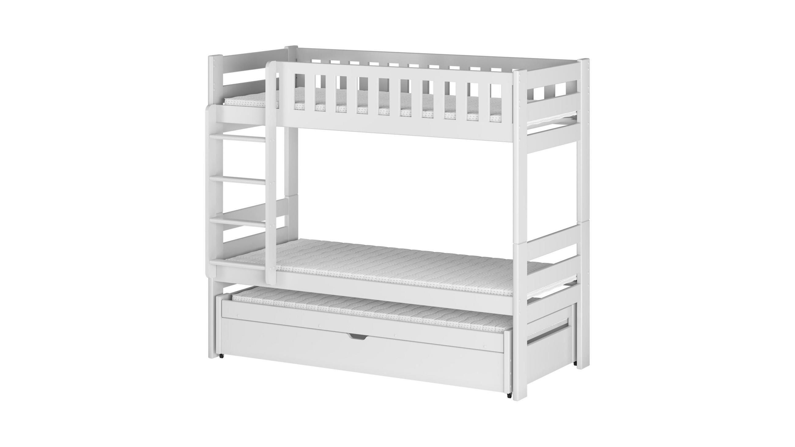 ETAGENBETT WEIß - Weiß, Holz (90/200cm) - FURNLUX