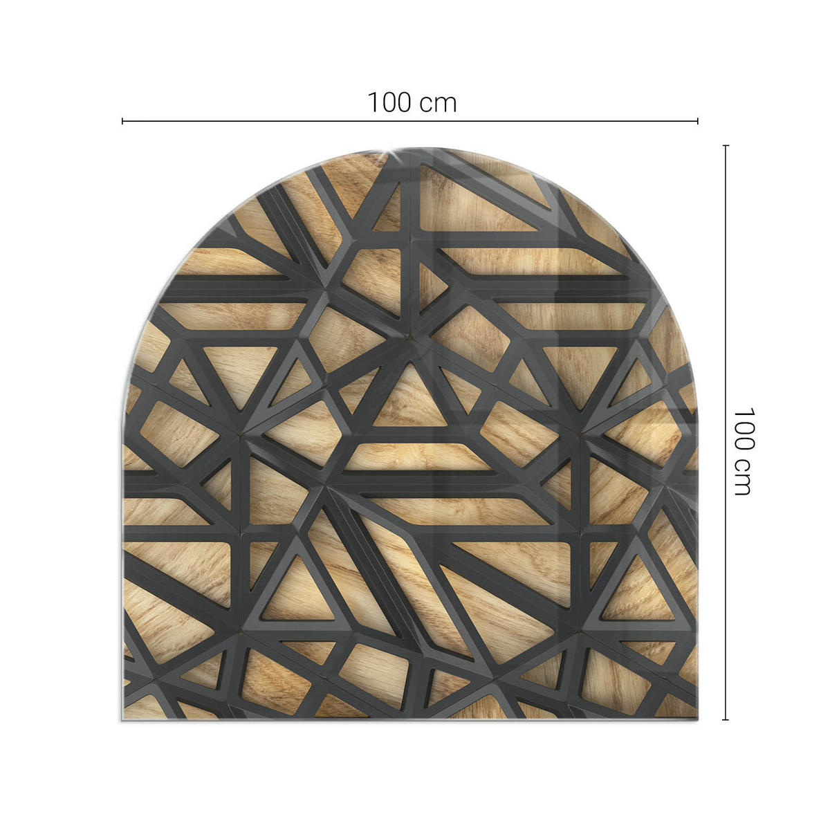 GLASPLATTE für Kamin 100x100 cm Braun - Braun, Glas (100/100/0.4cm) - ArtPrintCave
