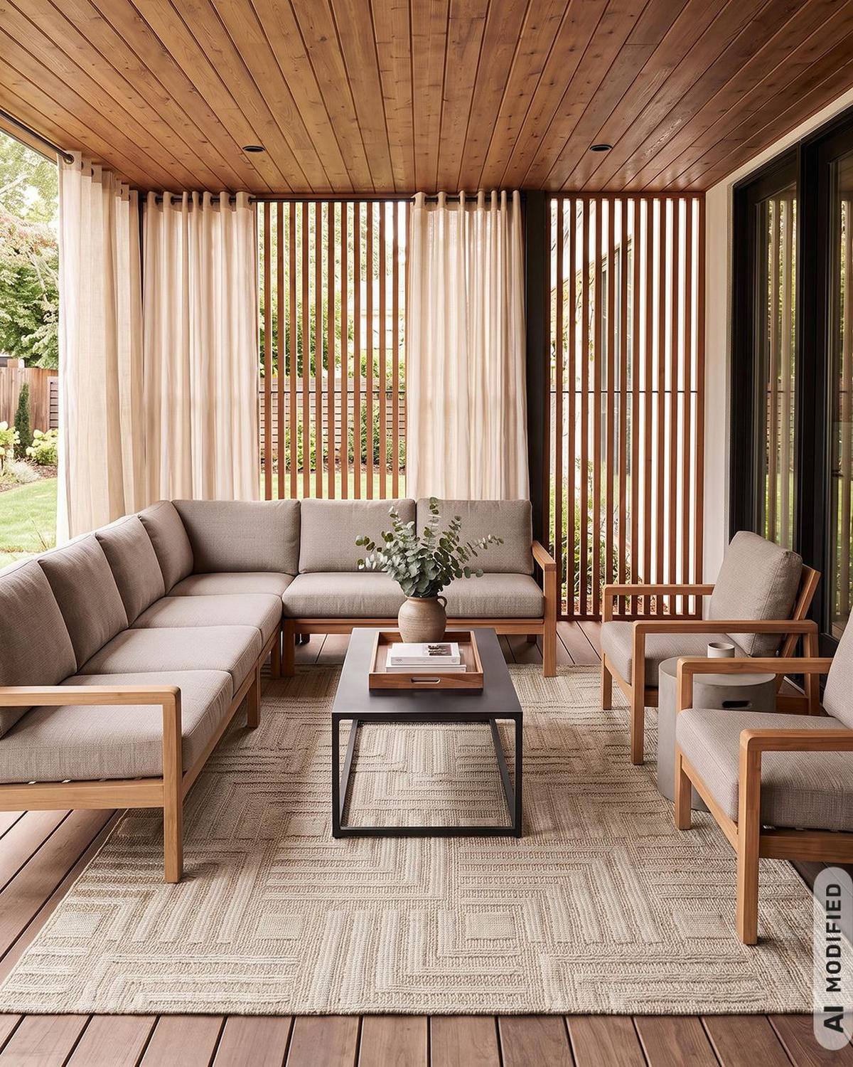 TEPPICH In-& Outdoor Abstrakt 80x150cm Mazovia Cangas Enredo Beige Creme Balkon Modern Pflegeleicht Tierfreundlich - Creme, Textil (80/150cm) - Mazovia
