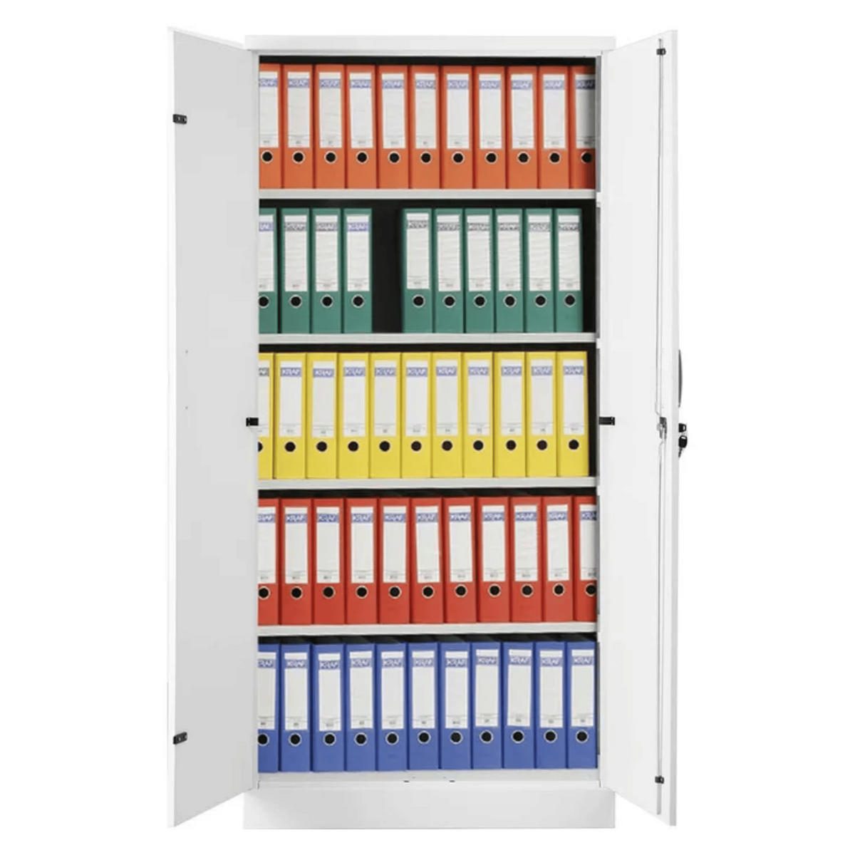 AKTENSCHRANK Beetle 4 Fachböden 195x92x42 cm Weiß - Weiß, Metall (92/195/42cm)