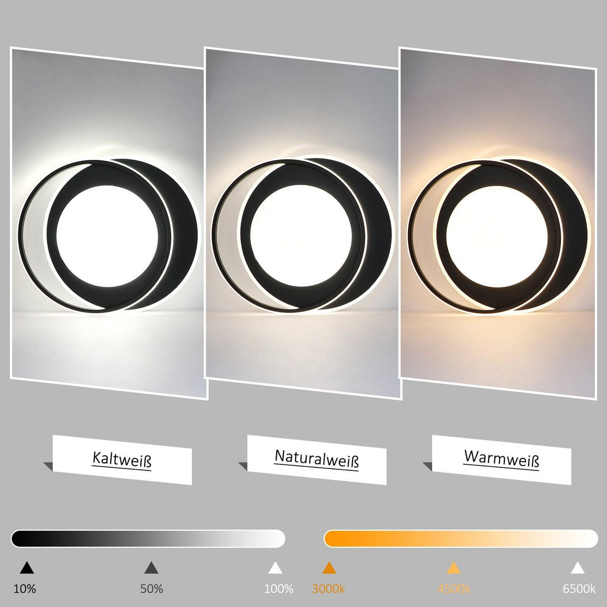 LED-DECKENLEUCHTE Sonnensystem 48.5/47.5/7 cm - Schwarz, Kunststoff (48.5/47.5/7cm) - Nettlife