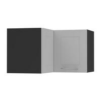 ECKHÄNGESCHRANK Kvantum W12/60/36 Dust Grey Matt / Schwarz Matt 60 / 60 / 36cm - Schwarz/Grau, Holz/Holzwerkstoff (60/36/60cm) - Feldmann-Wohnen