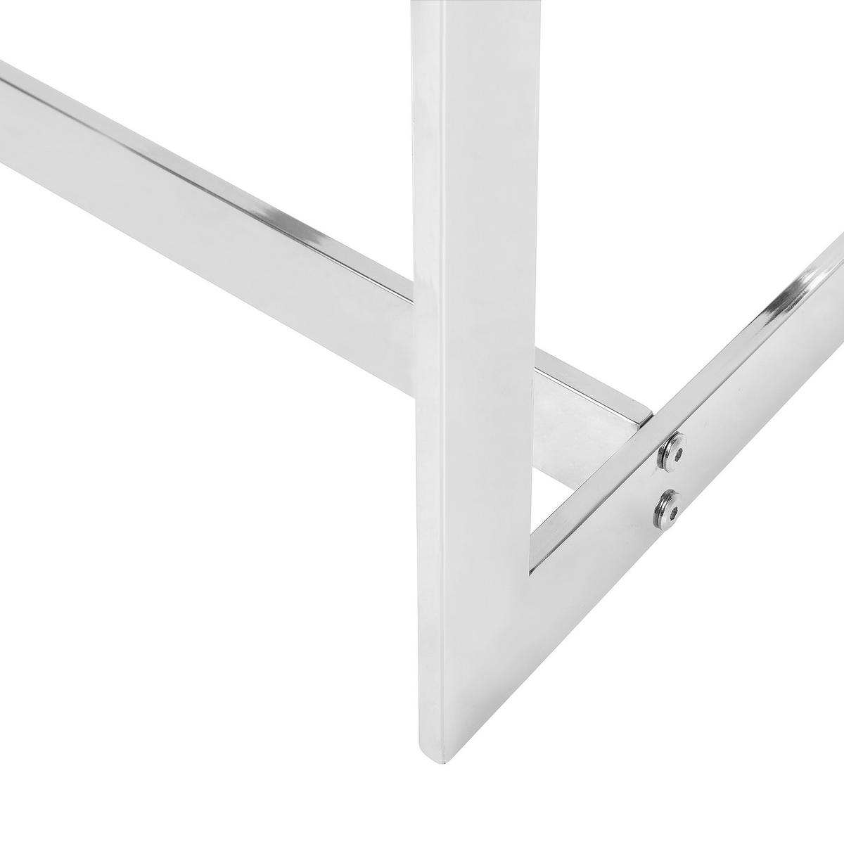 COUCHTISCH Glas silber quadratisch 80/80 cm Crystal - Transparent/Silberfarben, Glas (80/80/40cm) - Beliani