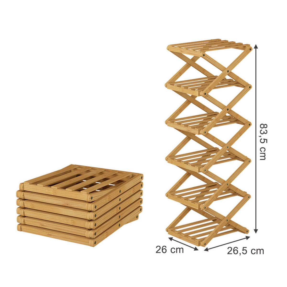 BOTNÍK Ziggy Bambus - zelená barva, kompozitní dřevo (26/83.5/26.5cm) - Vicco