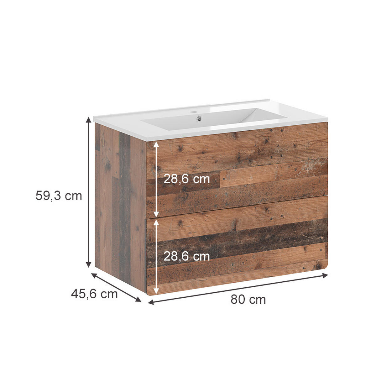 Braun, Holzwerkstoff (80/59.3/46cm) - Vicco