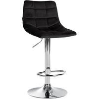 BARHOCKER Jerry Samt 87-108,5 cm Schwarz - Schwarz, Textil (43/87/46.5cm) - furnicato