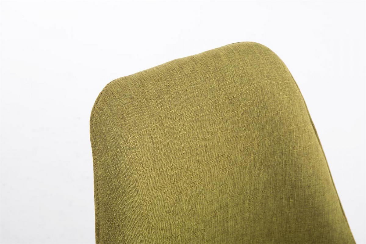 STUHL Stoff grün - Eukalyptusholzfarben/Grün, Holz/Textil (48/84/56cm) - CLP