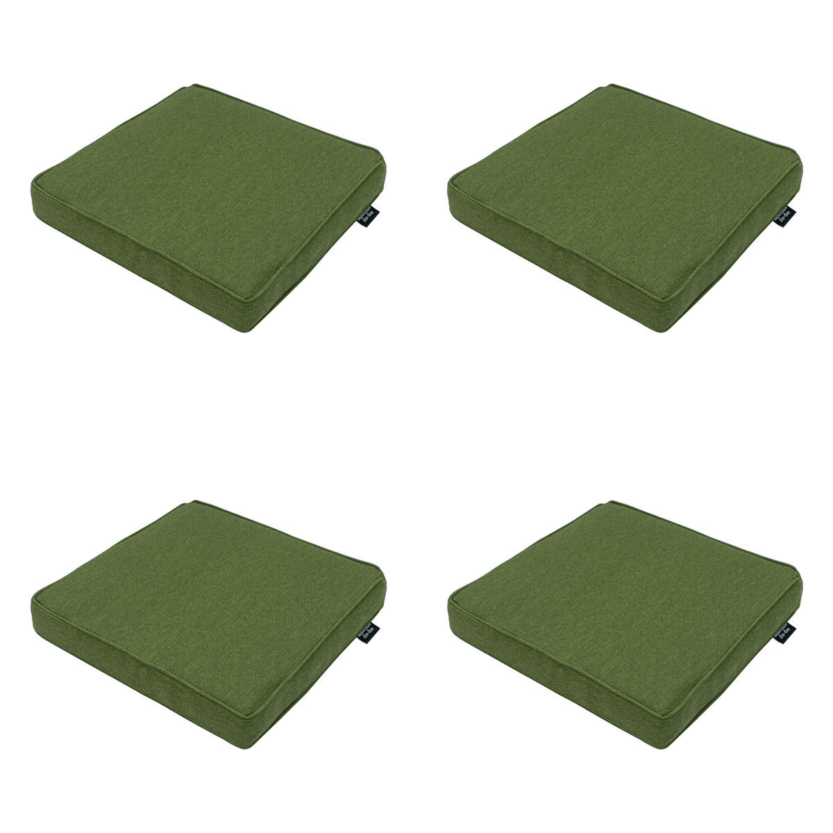 SITZKISSEN Moos 40/40 cm 4er-Set - Dunkelgrün, Textil (40/7/40cm) - Madison