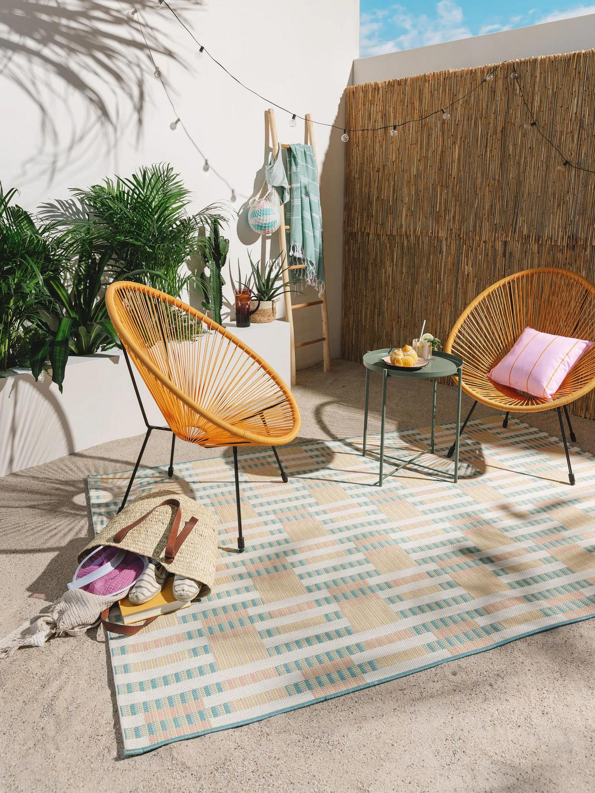 OUTDOORTEPPICH Candy Multicolor 200/290 cm - Multicolor, Kunststoff/Textil (200/290cm) - benuta