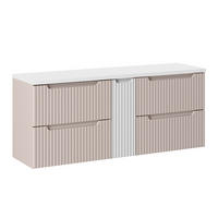 WASCHTISCHUNTERSCHRANK 140.4cm Riva Kaschmir - Beige, Holzwerkstoff (140.4/59/40cm) - Petits-meubles