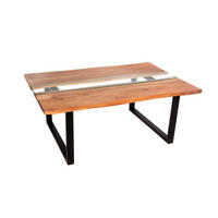 COUCHTISCH FRANCO - Beige/Schwarz, Holz/Metall (80/118/45cm) - SAM