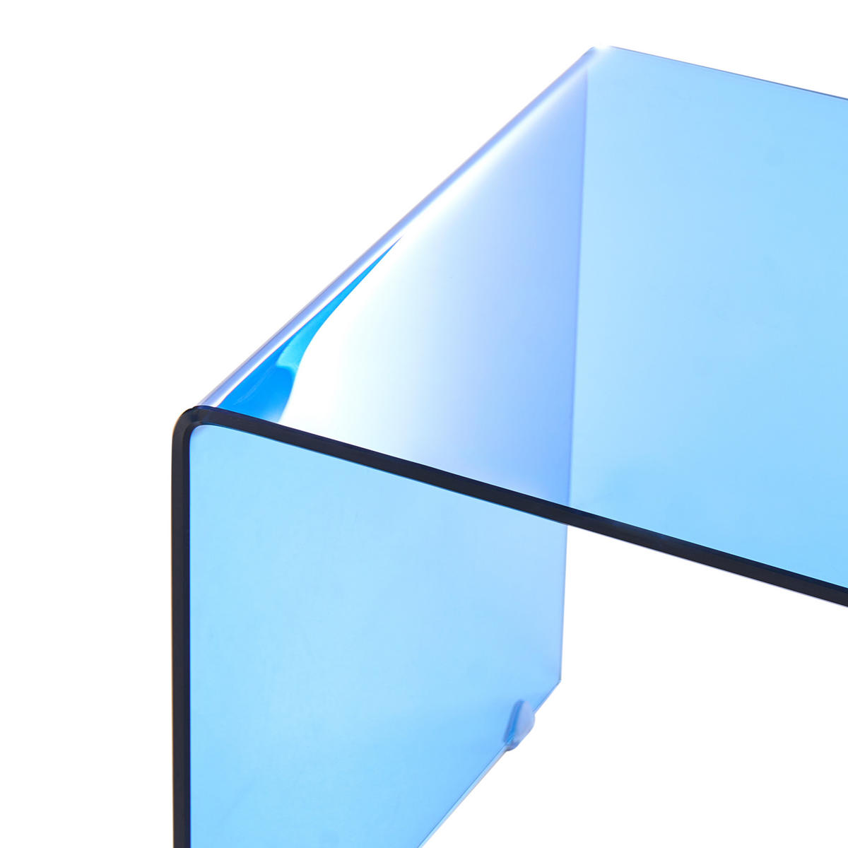 COUCHTISCH Sicherheitsglas Blau Kendall - Blau, Glas (100/50/40cm) - Beliani