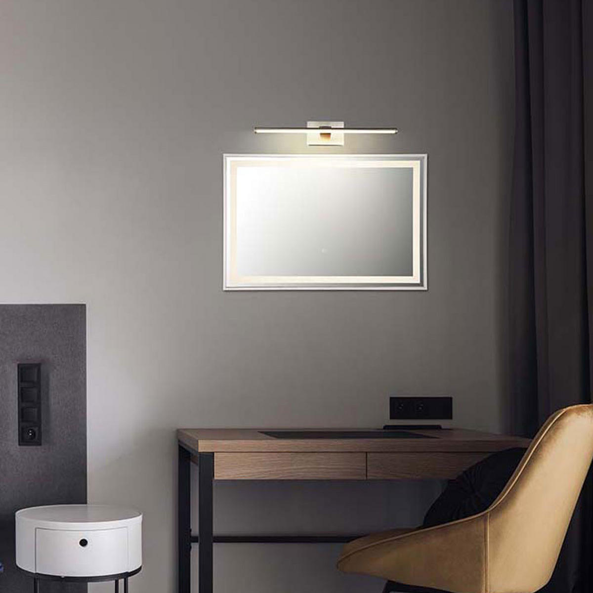 LED WANDLEUCHTE JAIME I Silber Nickel - Silberfarben, Metall (12/7.5/40cm) - Globo Lighting