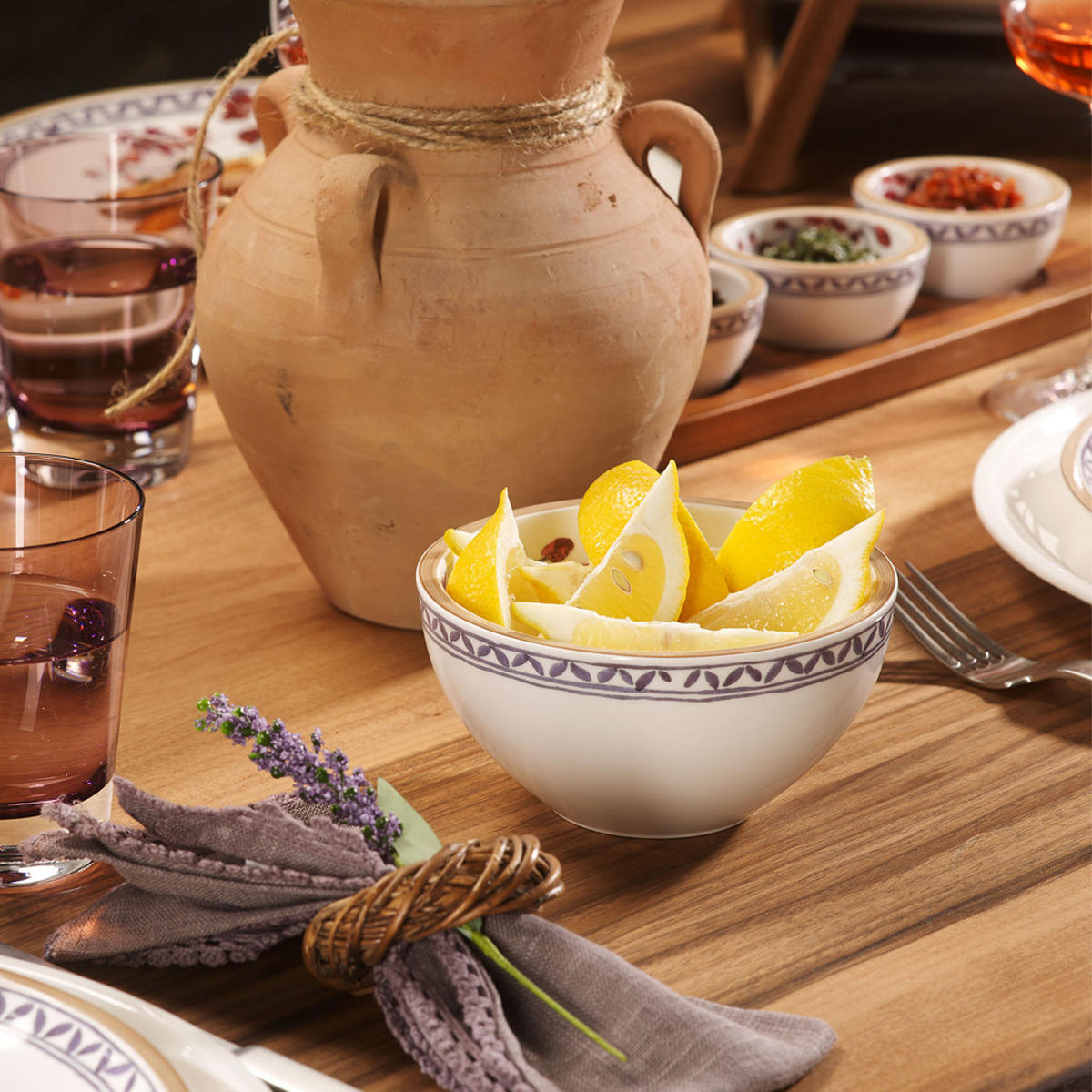 MÜSLISCHALEN Artesano Provençal Lavendel bunt 430 ml 4er Set - Multicolor, Keramik (14cm) - Villeroy & Boch