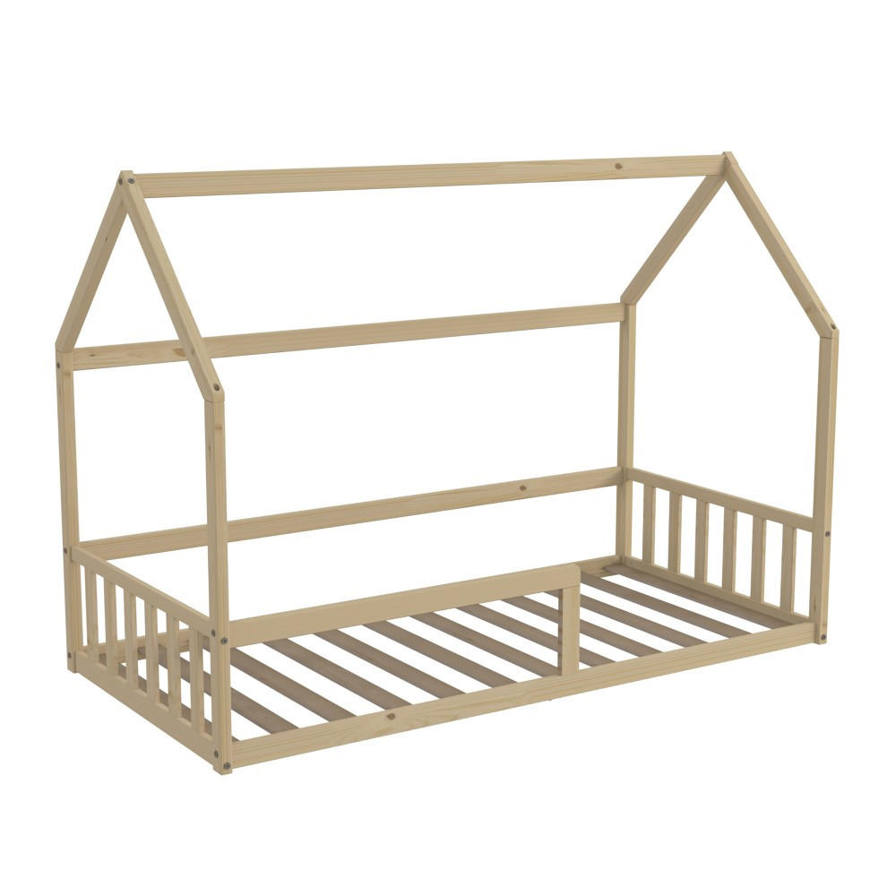 HAUSBETT NEMO mit Lattenrost / Kinderbett 90x190 - Naturholz - Kieferfarben, Holz (90/190cm) - Weber Industries