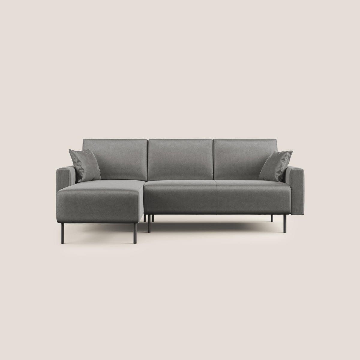 ECKSOFA Arthur - Grau, Textil (224/91cm) - Divani.store