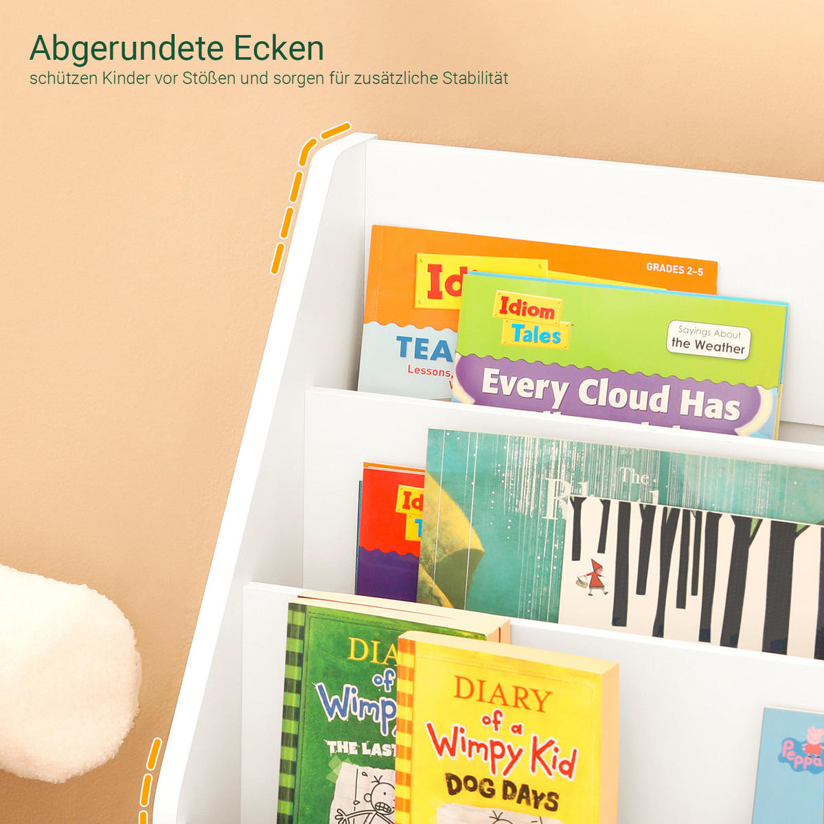 KINDERREGAL Weiß - Weiß, Holzwerkstoff (73/80/30cm) - SoBuy