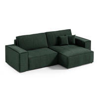 ECKSOFA Isaac 3 Sitzplätze Grün - Grün, Holz (257/148cm) - Petits-meubles