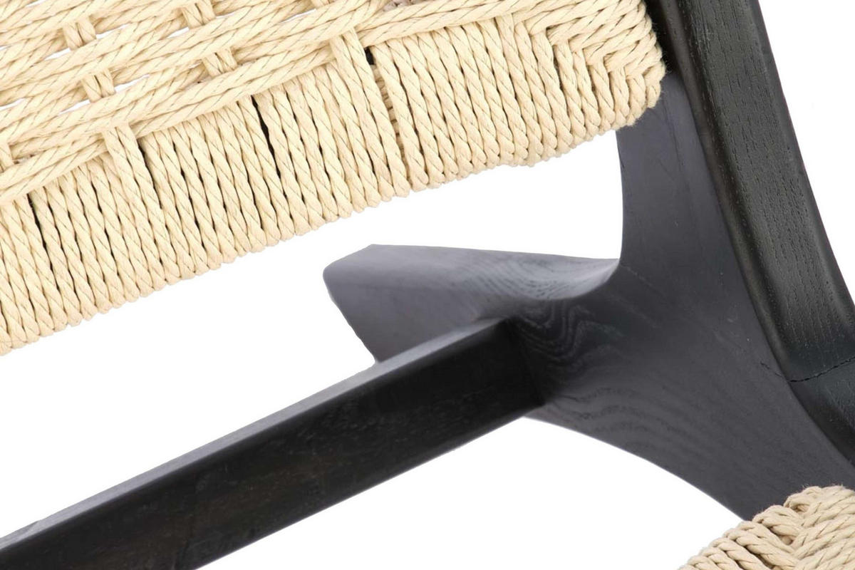 GARTENSESSEL CALLIPTE Boho, beige/schwarz - Beige/Schwarz, Holz (74/84/65cm) - KONSIMO®