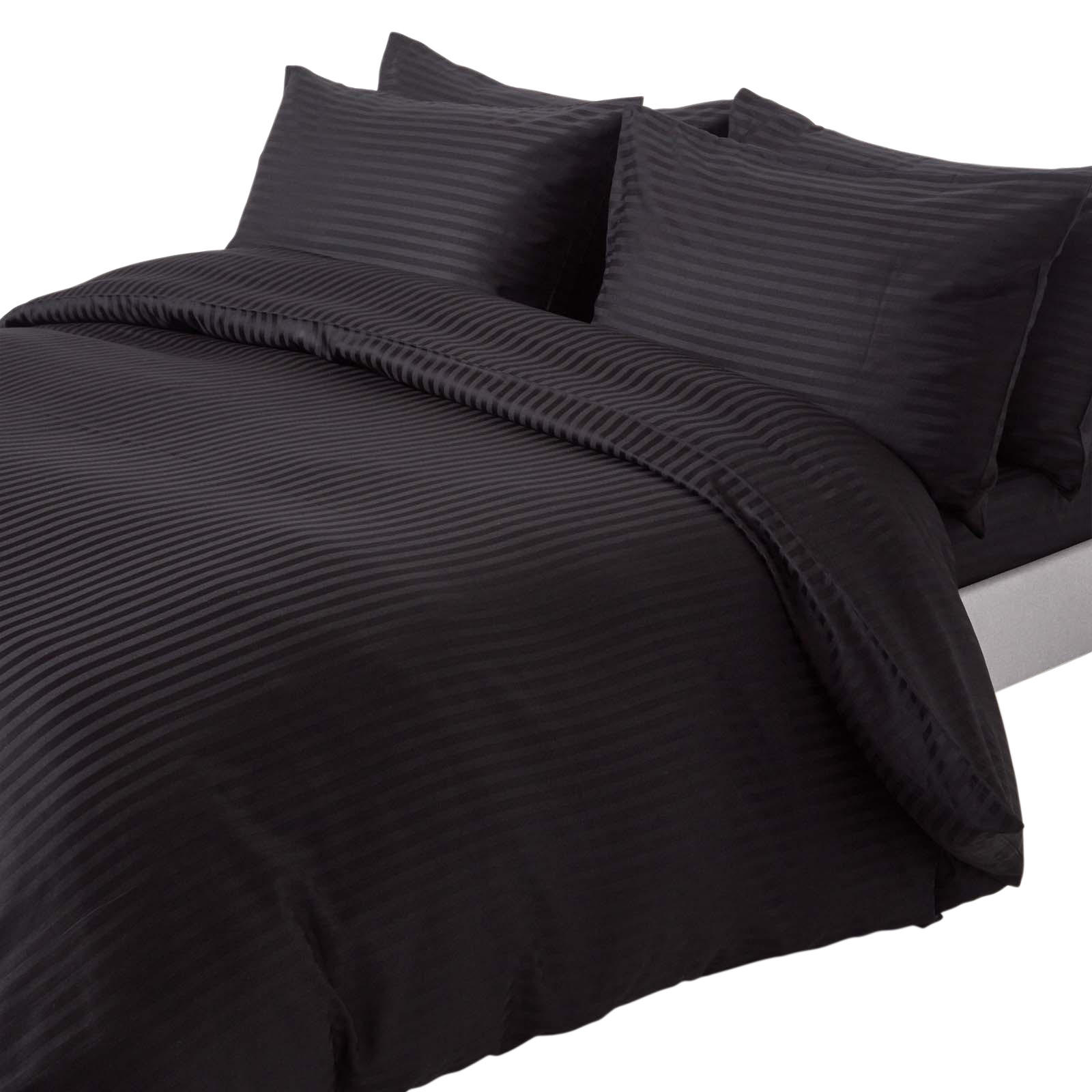 BETTWÄSCHE Damast Fadendichte 330 - Schwarz, Textil (230/220cm) - Homescapes