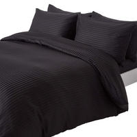 BETTWÄSCHE Damast Fadendichte 330 - Schwarz, Textil (260/220cm) - Homescapes