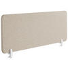 SCHREIBTISCHTRENNWAND 130 x 40 cm Beige Wally - Beige, Textil (130/40/2cm) - Beliani