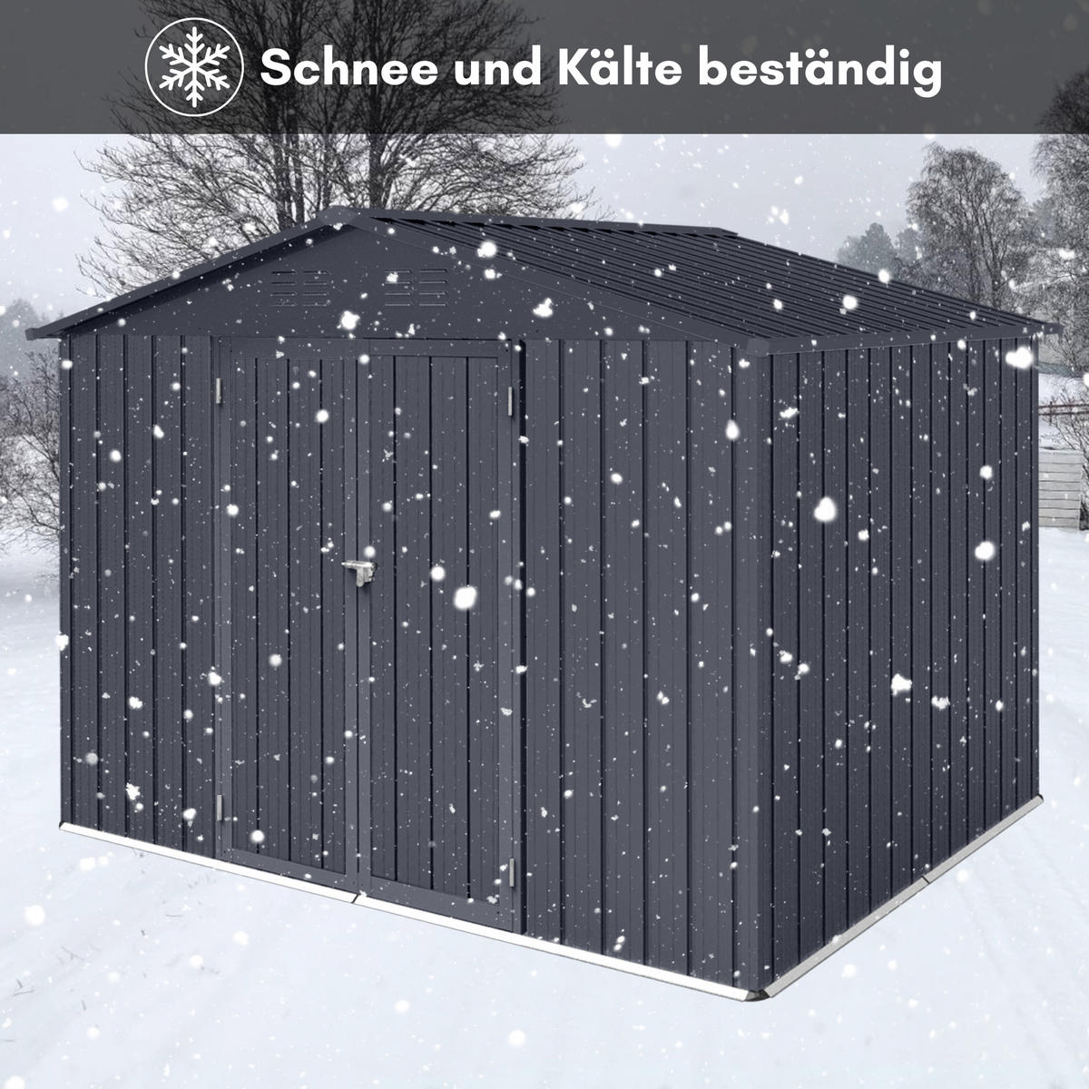 GERÄTEHAUS XL - Anthrazit, Metall (241/192/171cm) - Albatros
